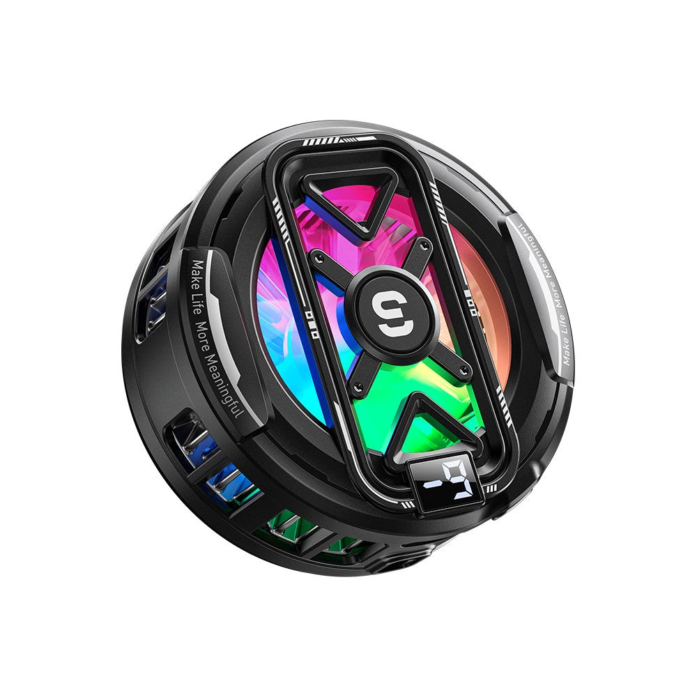 ESSAGER K51 Magnetic Digital Display Phone Cooler RGB Lighting Gaming TEC Cooling Fan Radiator for Smartphone