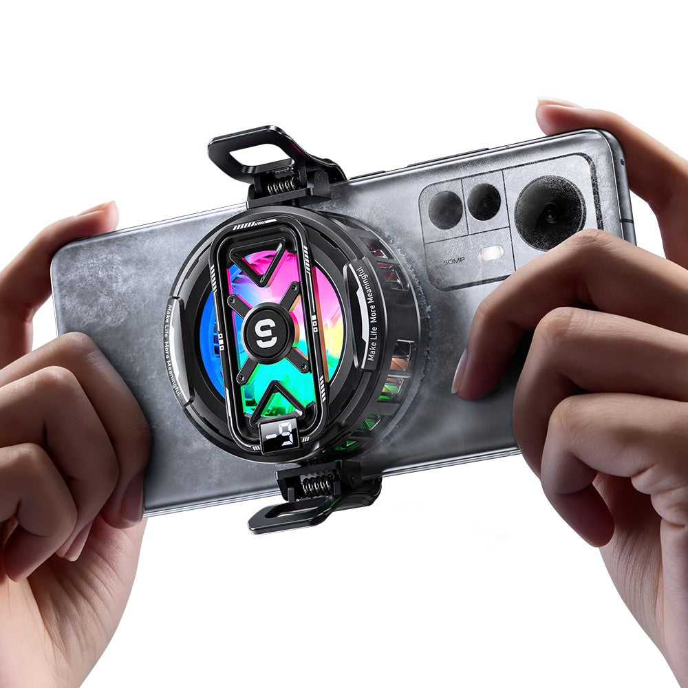 ESSAGER K51 Magnetic Digital Display Phone Cooler RGB Lighting Gaming TEC Cooling Fan Radiator for Smartphone