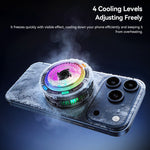 ESSAGER K50 Magnetic Digital Display Phone Cooler TEC Semiconductor AI Temperature Control RGB Lighting Cooling Fan for Gaming
