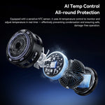 ESSAGER K50 Magnetic Digital Display Phone Cooler TEC Semiconductor AI Temperature Control RGB Lighting Cooling Fan for Gaming