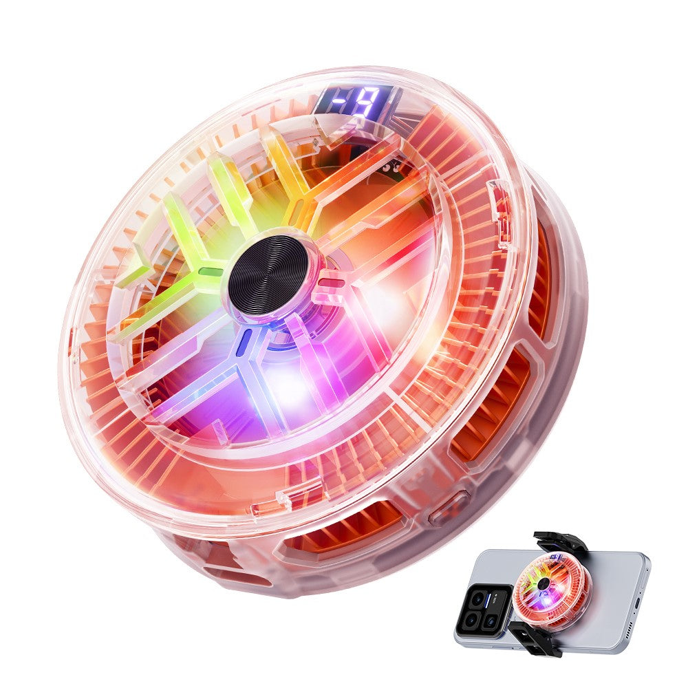 ESSAGER ES-SR01 Magnetisk Digital Skærm Telefonkøler TEC Køling RGB Belysning 3-Niveauer Temperaturkontrol Køleventilator til Gaming