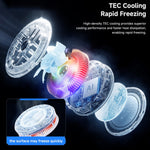 ESSAGER ES-SR01 Magnetisk Digital Skærm Telefonkøler TEC Køling RGB Belysning 3-Niveauer Temperaturkontrol Køleventilator til Gaming