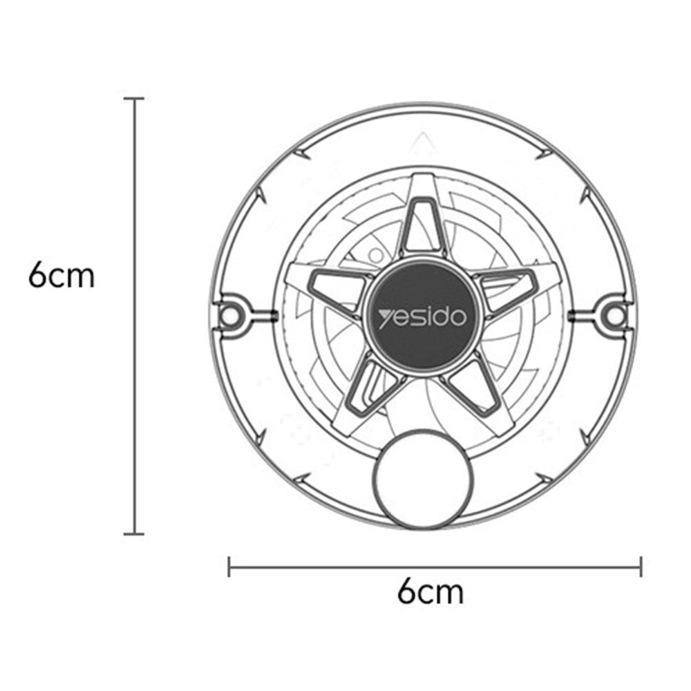 YESIDO C226 Semiconductor Cooling Phone Cooler Magnetic Ring Design RGB LED Temperature Display Gaming Radiator