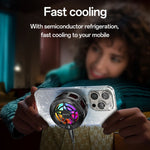 YESIDO C226 Semiconductor Cooling Phone Cooler Magnetic Ring Design RGB LED Temperature Display Gaming Radiator