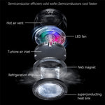 YESIDO C324 Magnetic Phone Cooler Semiconductor Radiator Digital Display RGB Gaming Cooling Fan