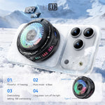 YESIDO C324 Magnetic Phone Cooler Semiconductor Radiator Digital Display RGB Gaming Cooling Fan