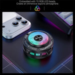 YESIDO C324 Magnetic Phone Cooler Semiconductor Radiator Digital Display RGB Gaming Cooling Fan