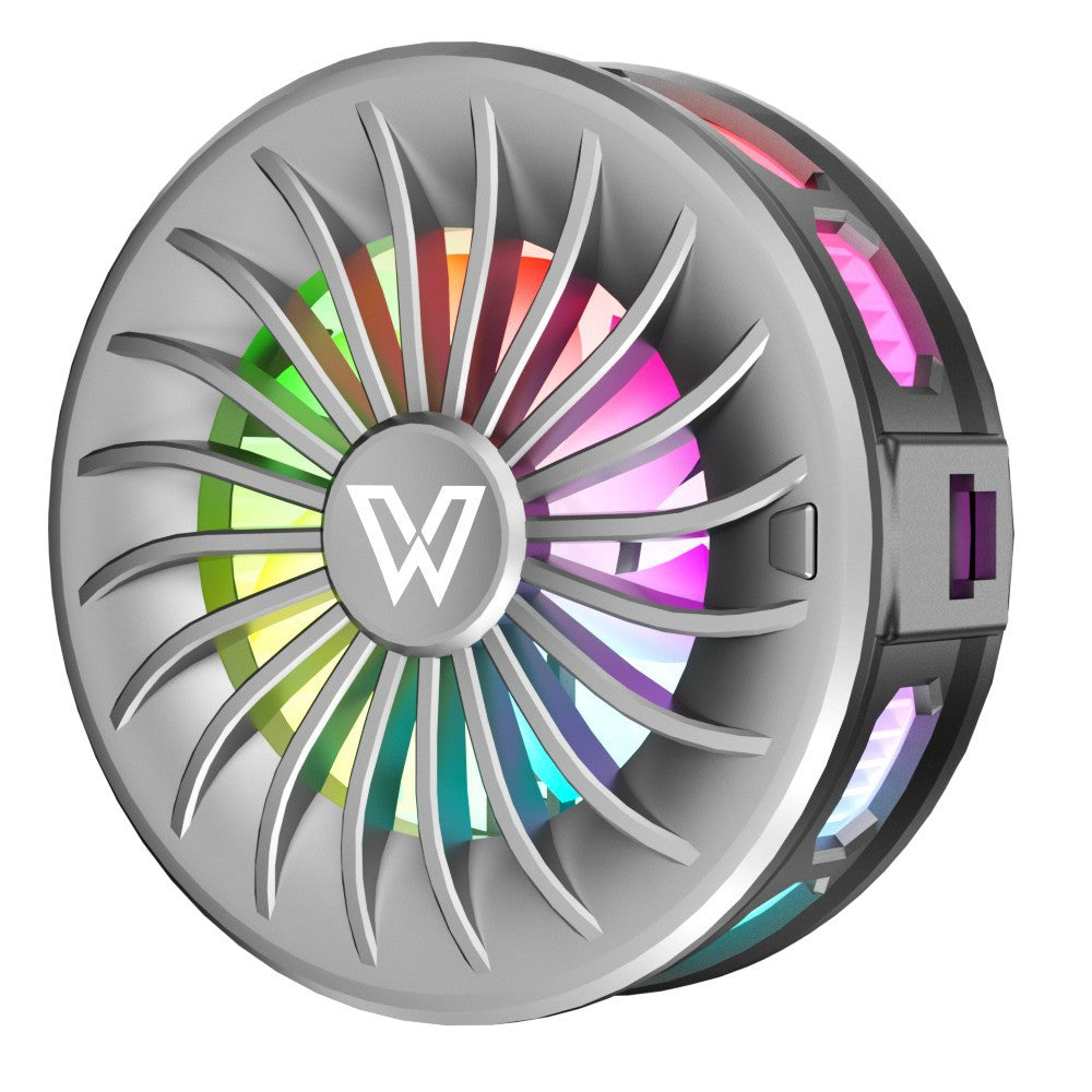 WLX-MB1 Telefonkøler Gaming Køleventilator 3 Justerbare Hastigheder Magnetisk Halvleder Hurtigkøler med RGB-lys