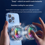 WLX-MB1 Telefonkøler Gaming Køleventilator 3 Justerbare Hastigheder Magnetisk Halvleder Hurtigkøler med RGB-lys