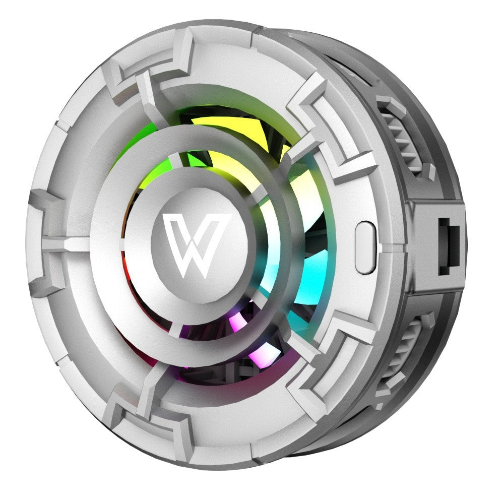 WLX-MB2 Magnetic Semiconductor Phone Cooler Fan Smart Temperature Control RGB Cooling Pad for Mobile Games