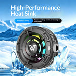 WLX-MB2 Magnetic Semiconductor Phone Cooler Fan Smart Temperature Control RGB Cooling Pad for Mobile Games