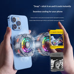 WLX-MB2 Magnetic Semiconductor Phone Cooler Fan Smart Temperature Control RGB Cooling Pad for Mobile Games