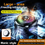 SL87 Magnetic Semiconductor Phone Cooler Digital Display RGB 3-Speed Air Intake Cooling Fan for Gaming