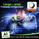 SL87 Magnetic Semiconductor Phone Cooler Digital Display RGB 3-Speed Air Intake Cooling Fan for Gaming