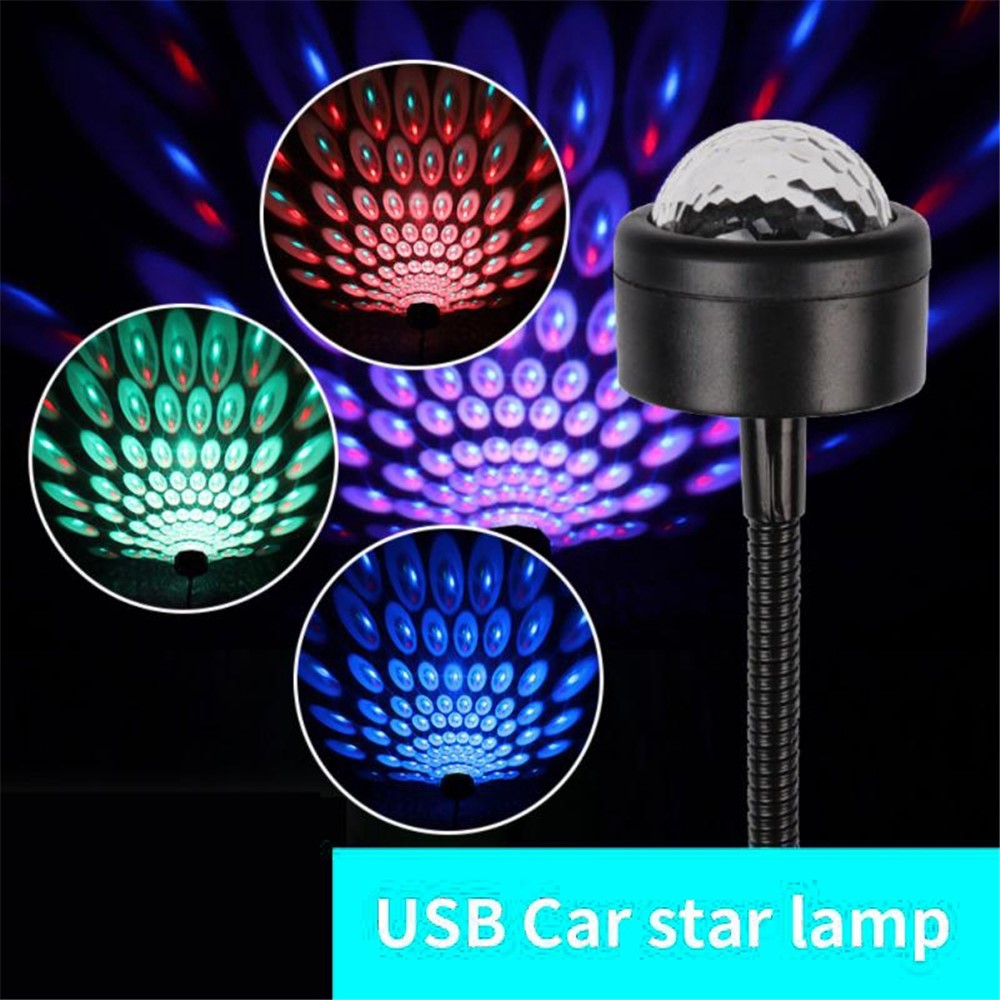 M9 Nattlampa för biltak LED-atmosfärlampa Bärbar justerbar USB Romantisk atmosfärsdekorationslampa för bilar, sovrum, fester