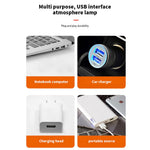 M9 Nattlampa för biltak LED-atmosfärlampa Bärbar justerbar USB Romantisk atmosfärsdekorationslampa för bilar, sovrum, fester