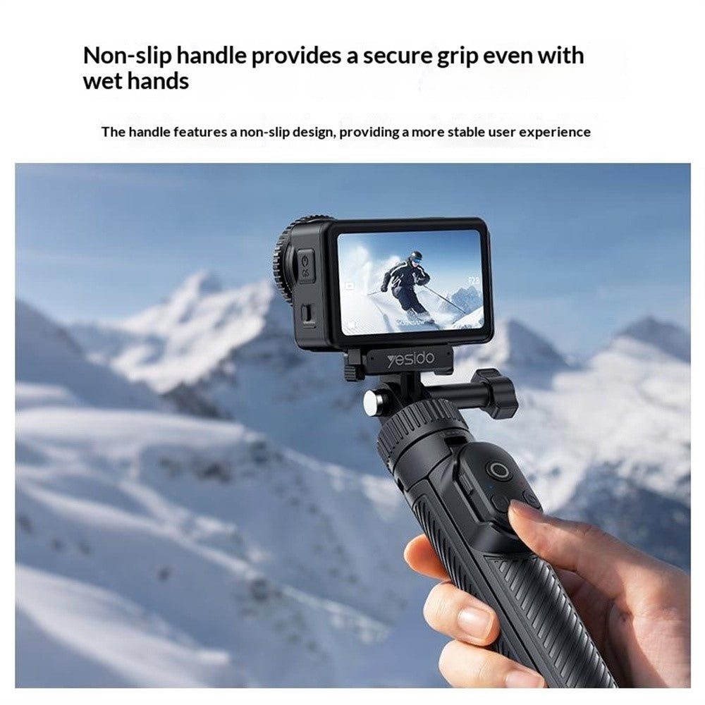 YESIDO SF37 Magnetisk Selfiestang til DJI Osmo Action 6 / 5 Pro / 4 / Osmo 360 Bluetooth-kompatibel Fjernbetjening Teleskopisk Tripod