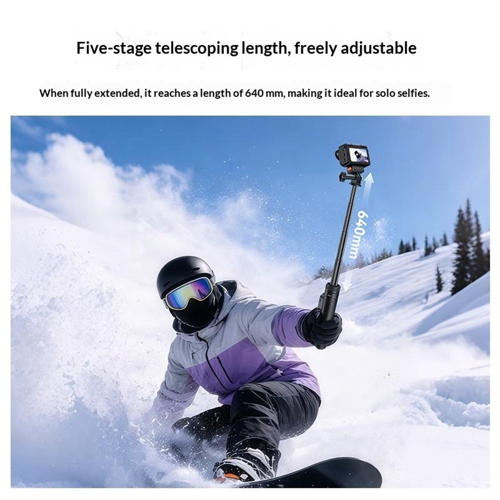 YESIDO SF38 Magnetic Quick-Release Selfie Stick for Insta360 X5 / X4 / X3 / Ace Pro 2 / Ace Pro Remote Control Telescoping Tripod