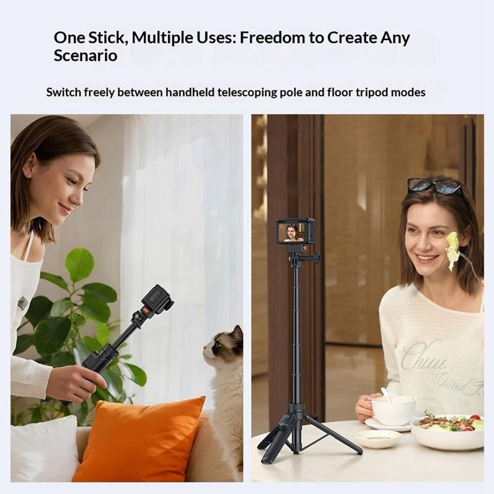 YESIDO SF38 Magnetic Quick-Release Selfie Stick for Insta360 X5 / X4 / X3 / Ace Pro 2 / Ace Pro Remote Control Telescoping Tripod