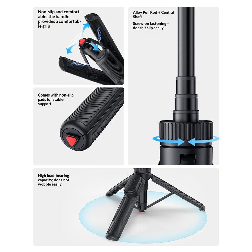 YESIDO SF38 Magnetic Quick-Release Selfie Stick for Insta360 X5 / X4 / X3 / Ace Pro 2 / Ace Pro Remote Control Telescoping Tripod