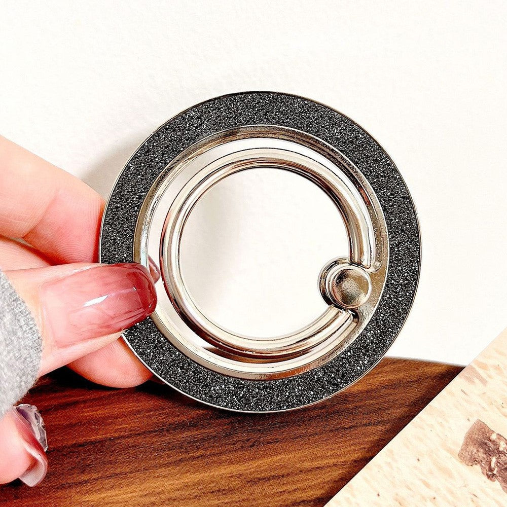 Phone Ring Kickstand Magnetic Glitter Ring Holder Zinc Alloy 360 Rotating Phone Gript