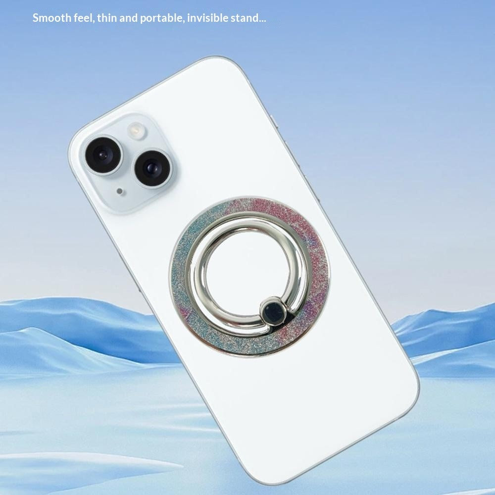 Phone Ring Kickstand Magnetic Glitter Ring Holder Zinc Alloy 360 Rotating Phone Gript