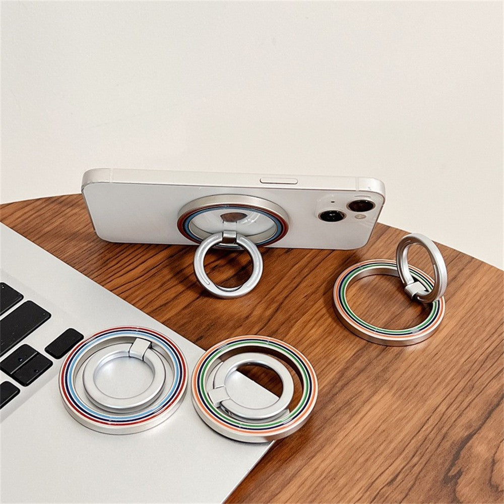 Phone Ring Kickstand Magnetic Glitter Ring Holder Zinc Alloy 360 Rotating Phone Gript