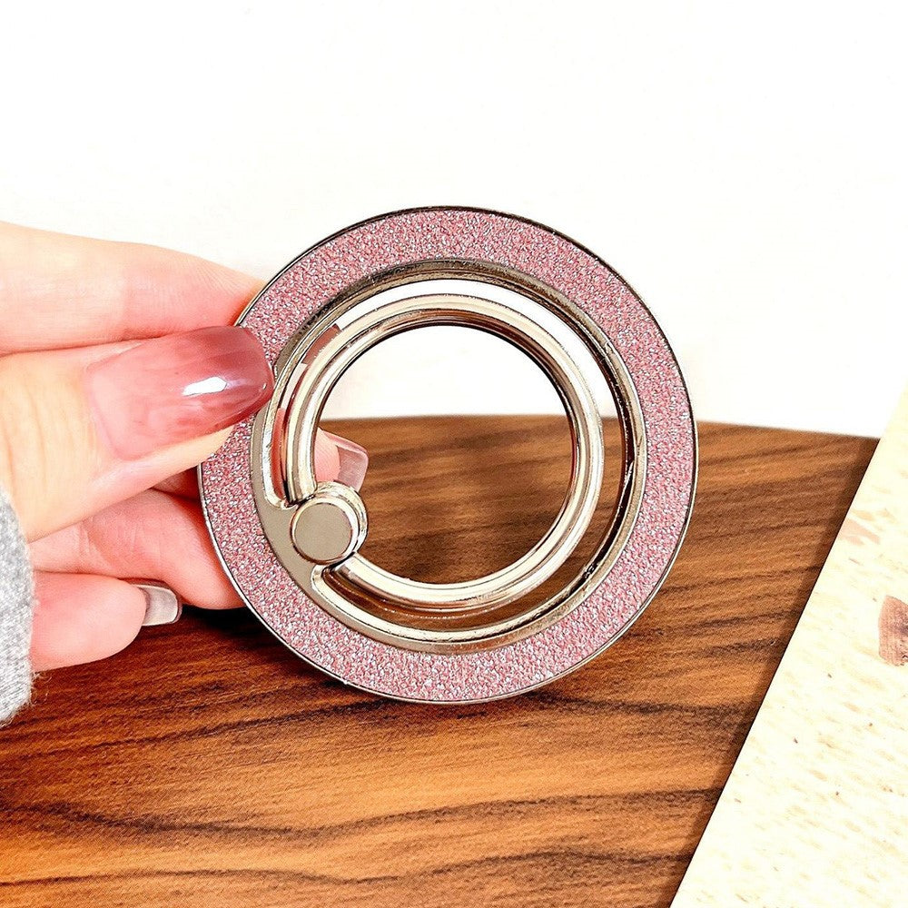 Phone Ring Kickstand Magnetic Glitter Ring Holder Zinc Alloy 360 Rotating Phone Gript