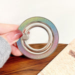 Phone Ring Kickstand Magnetic Glitter Ring Holder Zinc Alloy 360 Rotating Phone Gript