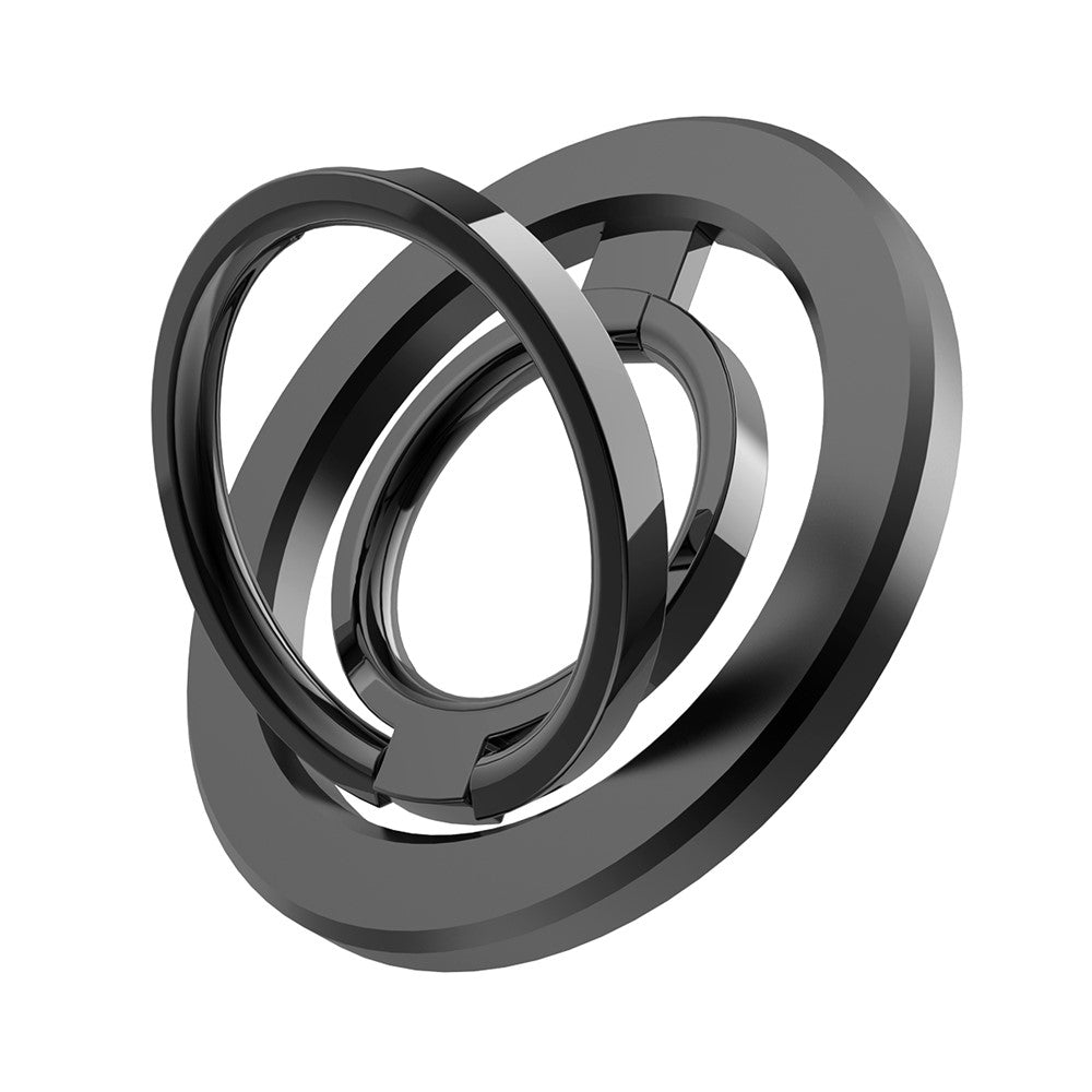 Double Ring Double Sided Magnetic Phone Ring Holder Ultra Strong Magnets 180° Flip Kickstand