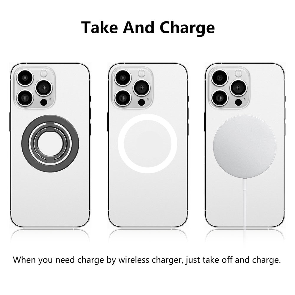 Double Ring Double Sided Magnetic Phone Ring Holder Ultra Strong Magnets 180° Flip Kickstand