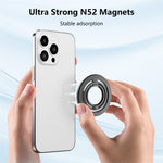 Double Ring Double Sided Magnetic Phone Ring Holder Ultra Strong Magnets 180° Flip Kickstand