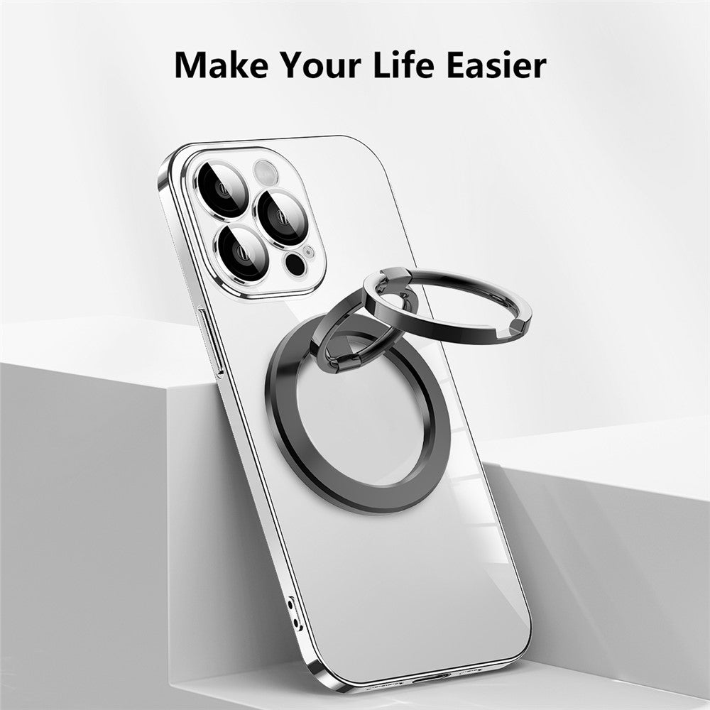 Double Ring Double Sided Magnetic Phone Ring Holder Ultra Strong Magnets 180° Flip Kickstand