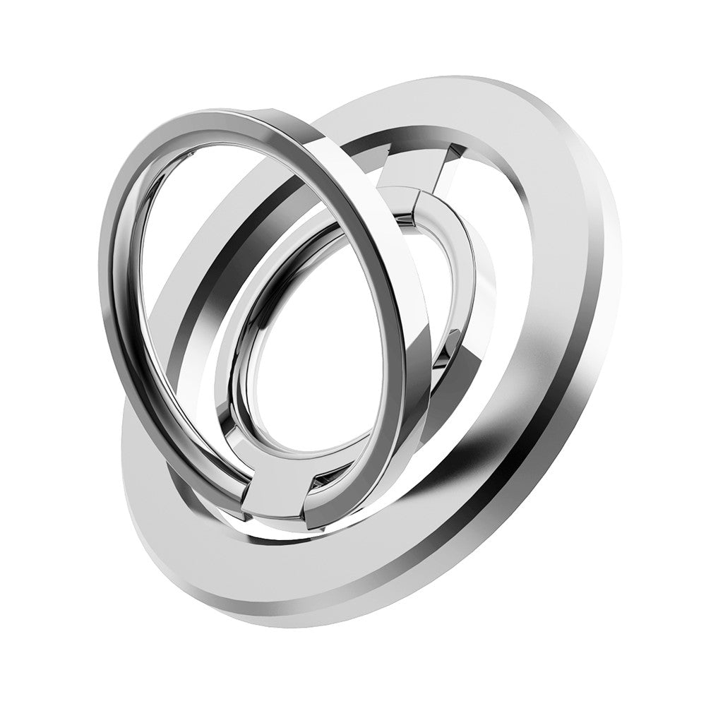 Double Ring Double Sided Magnetic Phone Ring Holder Ultra Strong Magnets 180° Flip Kickstand