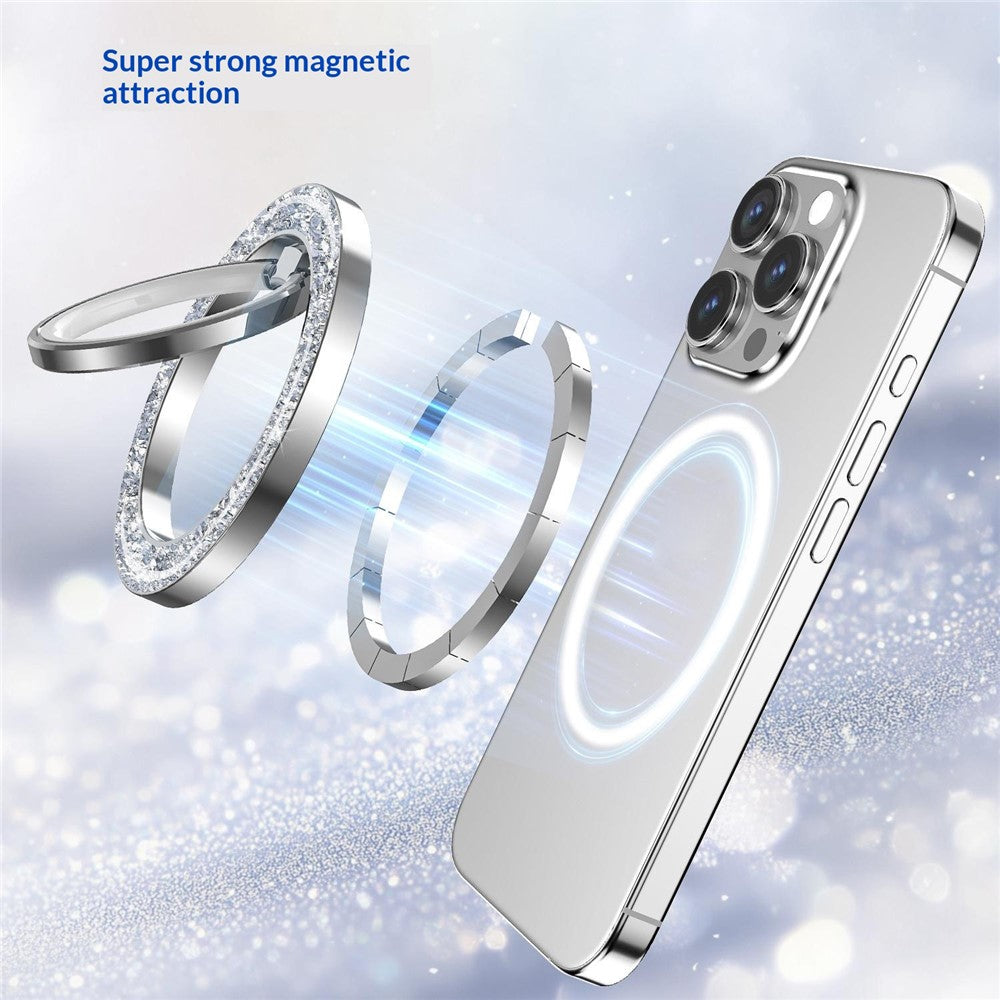 Phone Ring Holder Epoxy Glitter Crystal Diamond Ring Stand 125° Flip Ring Grip Desktop Kickstand