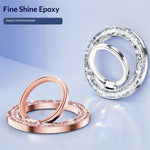 Phone Ring Holder Epoxy Glitter Crystal Diamond Ring Stand 125° Flip Ring Grip Desktop Kickstand