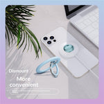 Silicone Feel Magnetic Phone Ring Stand 360° Rotation Foldable Finger Grip Holder Kickstand