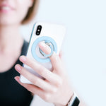 Silicone Feel Magnetic Phone Ring Stand 360° Rotation Foldable Finger Grip Holder Kickstand
