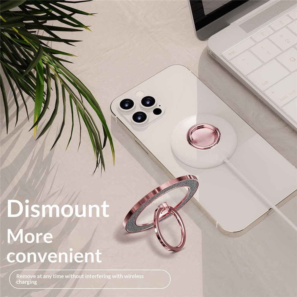 Glitter Magnetic Ring Holder Stand 360° Rotating Phone Grip Finger Ring Kickstand