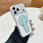 BP-1RH Magnetic Phone Stand PU Leather Push-Pull Ring Holder Foldable Grip for Smartphone
