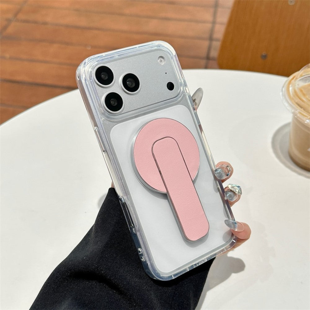 BP-1RH Magnetic Phone Stand PU Leather Push-Pull Ring Holder Foldable Grip for Smartphone