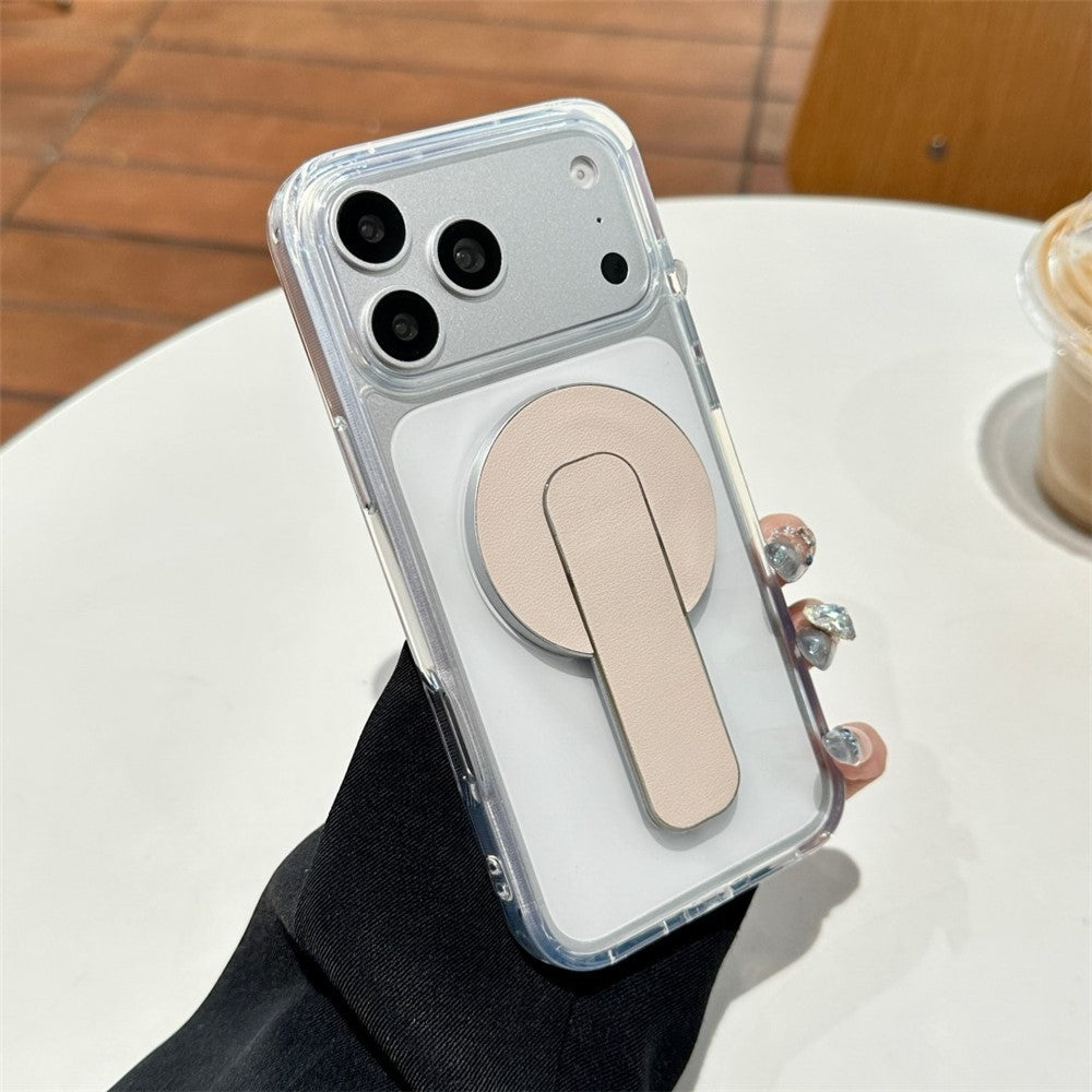BP-1RH Magnetic Phone Stand PU Leather Push-Pull Ring Holder Foldable Grip for Smartphone