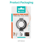 COTECI BS-038 Magnetic Phone Grip Holder Three-Ring Dual-Sided Adjustment Aluminum Alloy Stand for Desktop Refrigerator Car