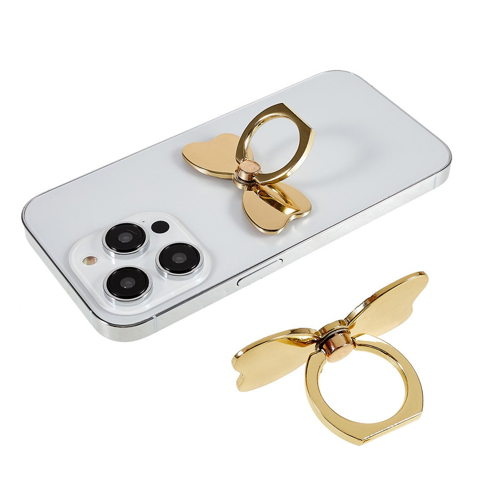 Cell Phone Ring Kickstand Butterfly Rotation Finger Kickstand Metal Ring Grip Compatible with Smartphone