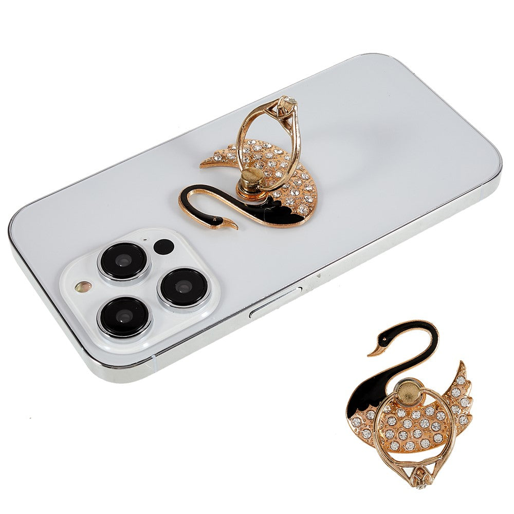 Swan Glitter Bling Phone Ring Holder Phone Ring Grip Rhinestone Stand Finger Kickstand Metal Back Grip
