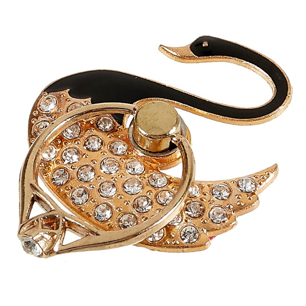 Swan Glitter Bling Phone Ring Holder Phone Ring Grip Rhinestone Stand Finger Kickstand Metal Back Grip