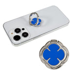 Clover Phone Ring Finger Kickstand Back Stand Holder Bracket Metal Grip Hook  for Smartphone