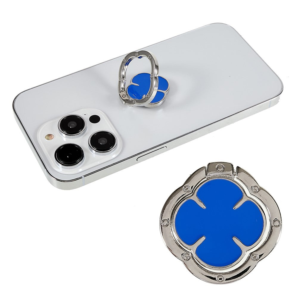 Clover Phone Ring Finger Kickstand Back Stand Holder Bracket Metal Grip Hook  for Smartphone