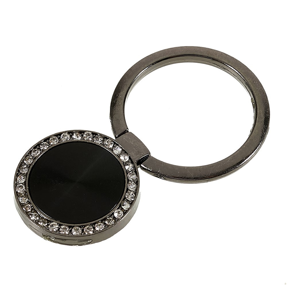 Rhinestone Decor Phone Ring Kickstand Holder CD Veins Rotation Metal Finger Grip Adjustable Cellphone Stand