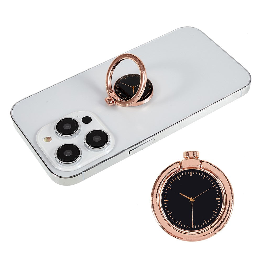 Time Clock Stand Holder Rotation Ring Grip Ring Bracket Phone Ring Holder Compatible with Various Smartphones